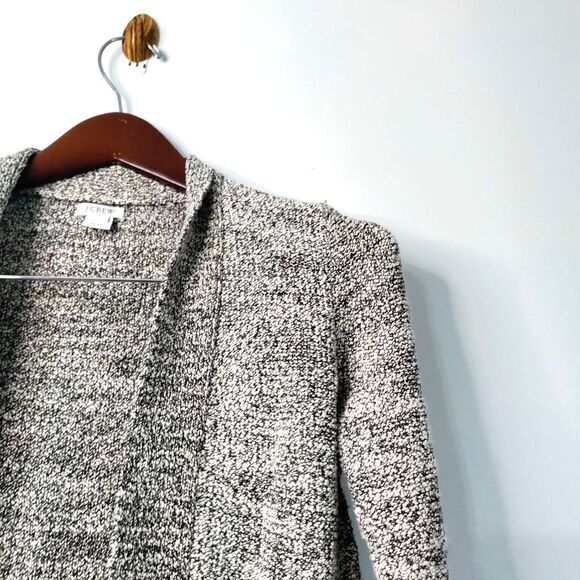 J. Crew Women XXS Boucle Knit Open Front Cardigan Long Sleeve Boho Sweater Retro - Picture 4 of 9